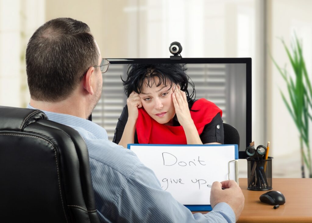Telepsychiatry can be very helpful to depressed woman